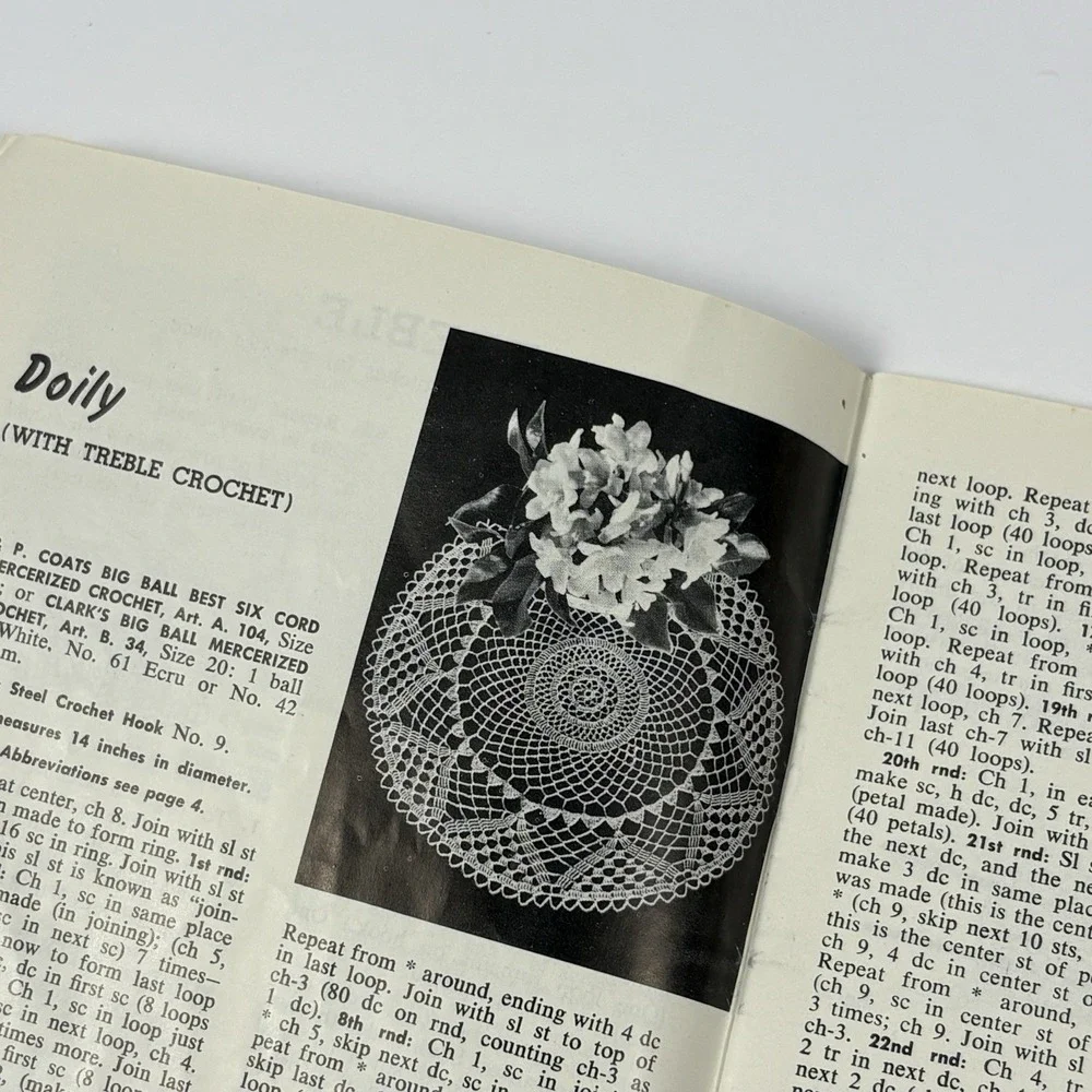 1959 Coats & Clark Learn How Book 170-B‎ Crochet Knit Tatting Embroidery Vintage